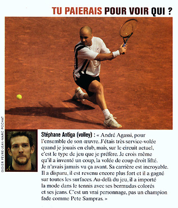 Il payerait pour voir Agassi